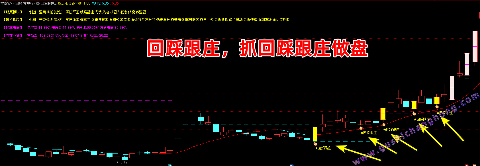 回踩跟庄指标