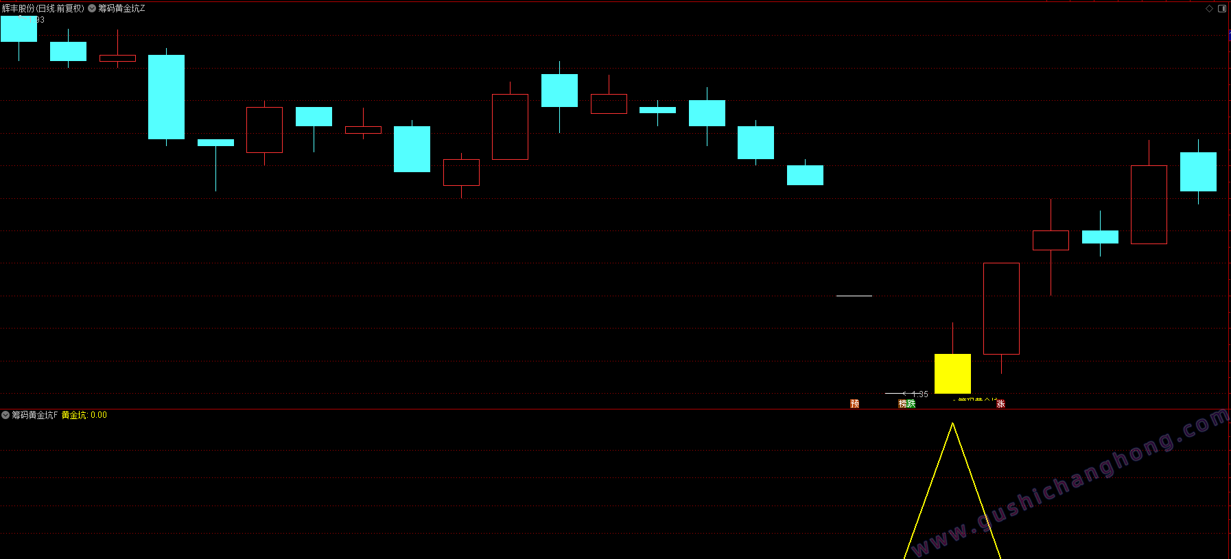 筹码黄金坑指标