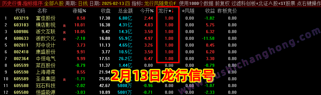 2025龙行凤随指标